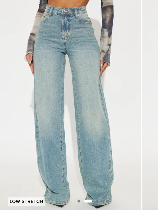 Fashion Nova Denim - Fashion Nova Light Blue Vintage Baggy Jeans